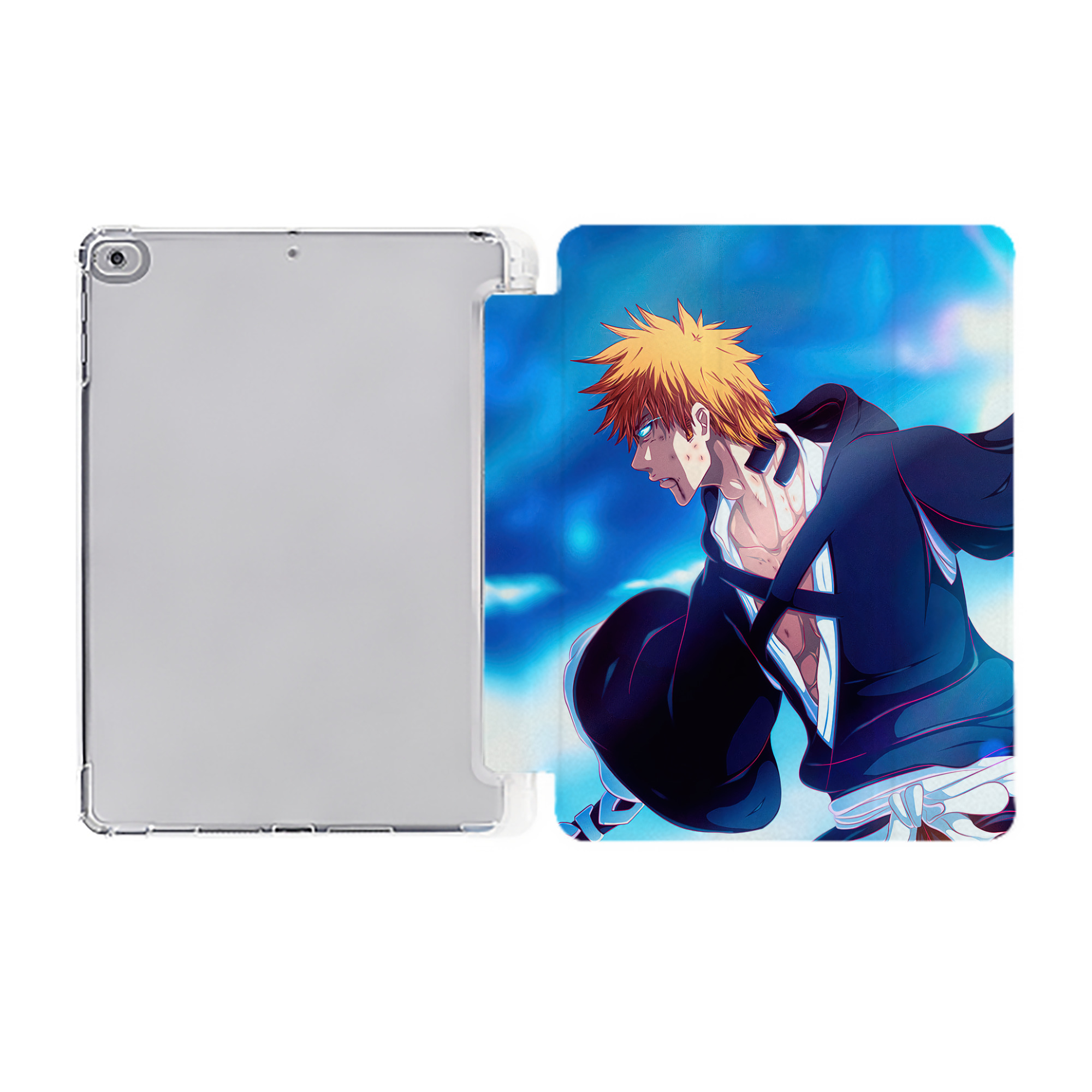 （画像用） ブリーチ BLEACH IPad ケース ペン収納付き 三つ折りスタンド PUレザー×シリコン 対応機種9.5/10.5/10.9インチ